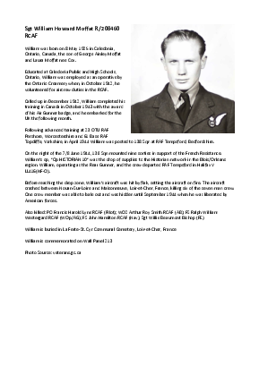 A preview of a PDF biography for Moffat, William Howard